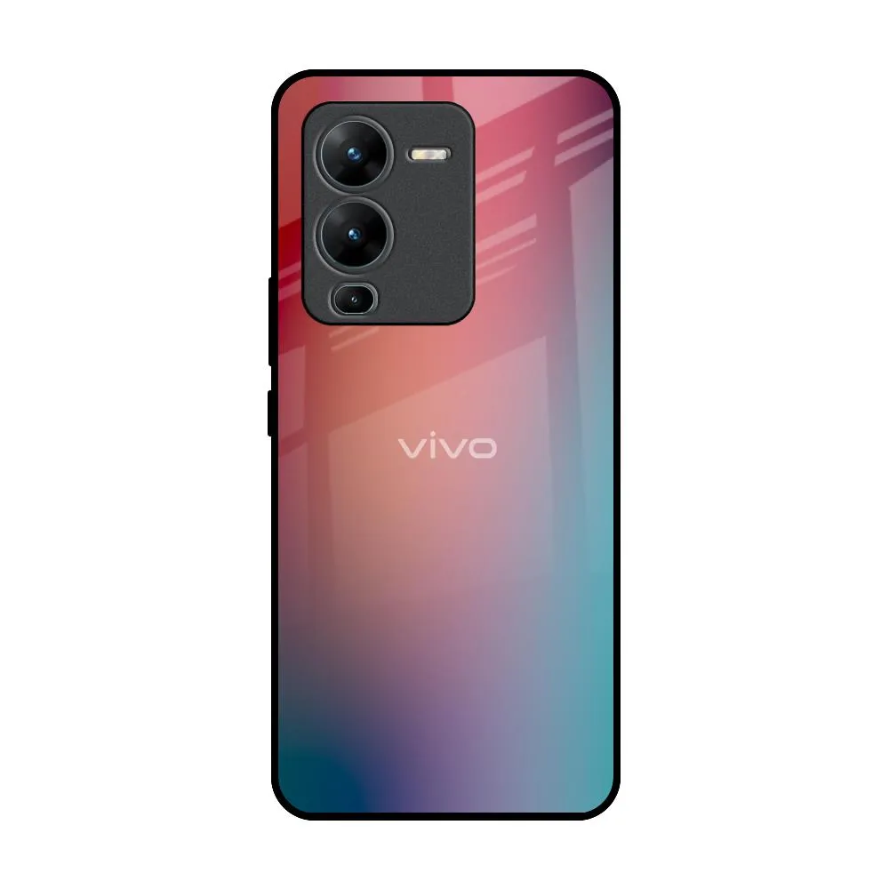 Shock Surface Dusty Multi Gradient Glass Case for Vivo V25 Pro