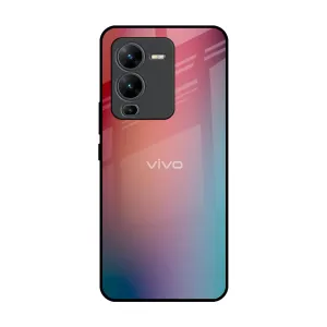 Shock Surface Dusty Multi Gradient Glass Case for Vivo V25 Pro