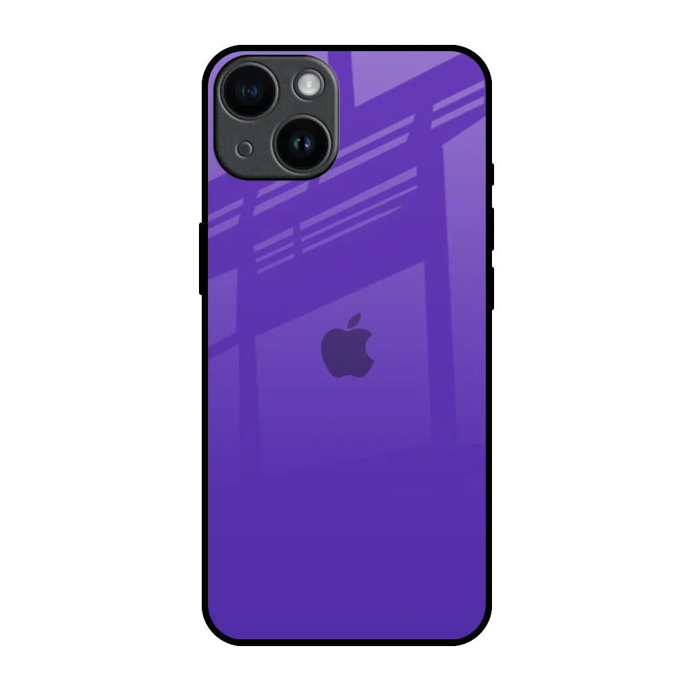 Minimal Shield Amethyst Purple Glass Case for iPhone 14