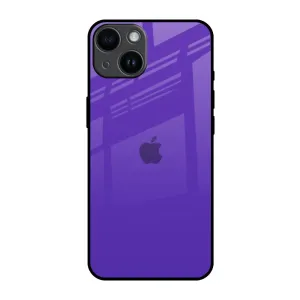Minimal Shield Amethyst Purple Glass Case for iPhone 14