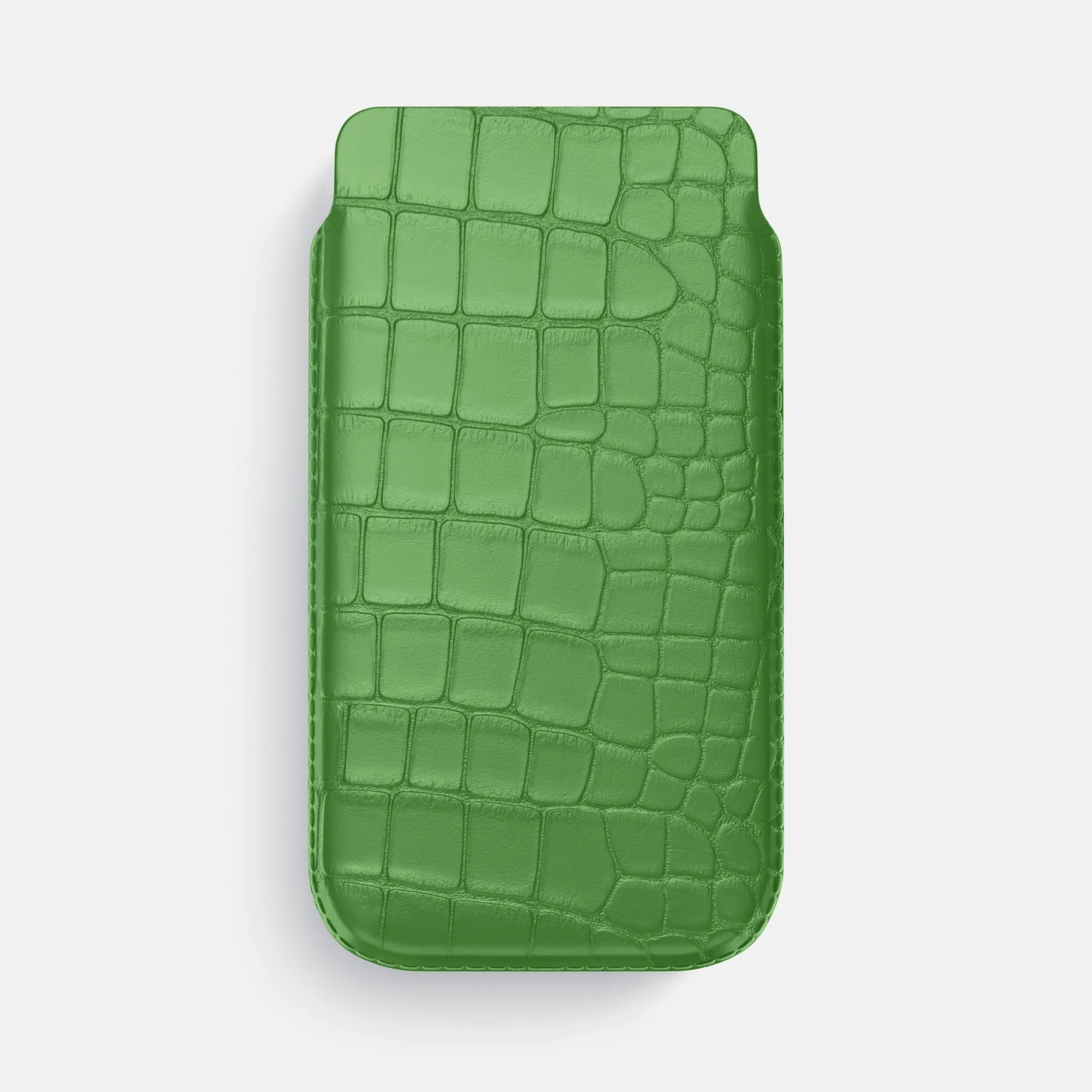 Travel Friendly Minimal Edge Design Pouch Case For iPhone 16 Pro Max In Alligator