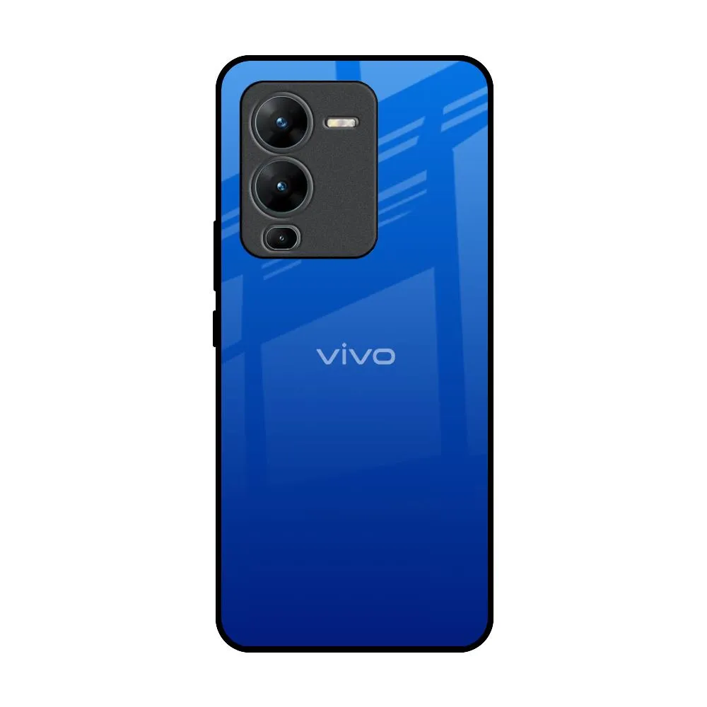 Custom Fit Protective Corner Egyptian Blue Glass Case for Vivo V25 Pro