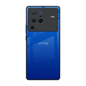 Egyptian Blue Glass Case for Vivo X80 Pro 5G Matte Texture Comfort Shield Texture
