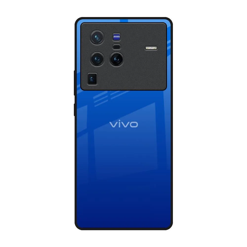 Egyptian Blue Glass Case for Vivo X80 Pro 5G Matte Texture Comfort Shield Texture
