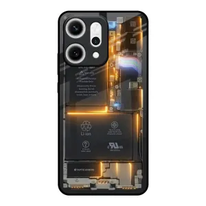 Glow Up Skeleton Glass Case for Oppo Reno14 5G Soft Edge Luxury Layer Texture