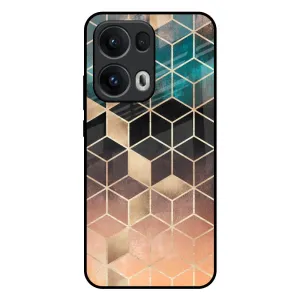 Urban Style Bronze Texture Glass Case for Oppo Reno13 Pro 5G