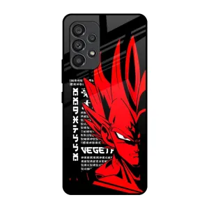 Rugged Build Compact Build Red Vegeta Glass Case for Samsung Galaxy A53 5G