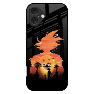 Japanese Paradise Glass Case for iPhone 16 Plus Protective Frame Design Protective Edge Layer