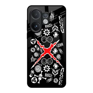 Red Zone Glass Case for Vivo V60 5G Frosted Finish