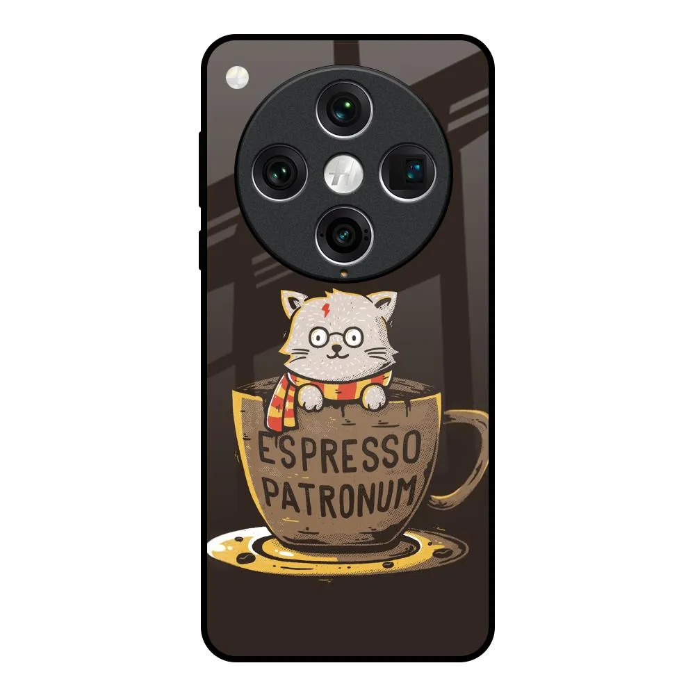 daily protection Scratch Resistant Tea With Kitty Glass Case For Oppo Find x8 Pro