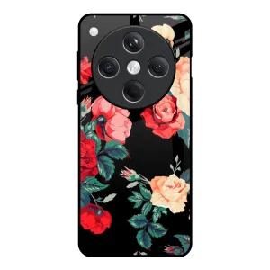 Durable Design Texture Shock absorption Floral Bunch Glass Case For Oppo Find X8 5G