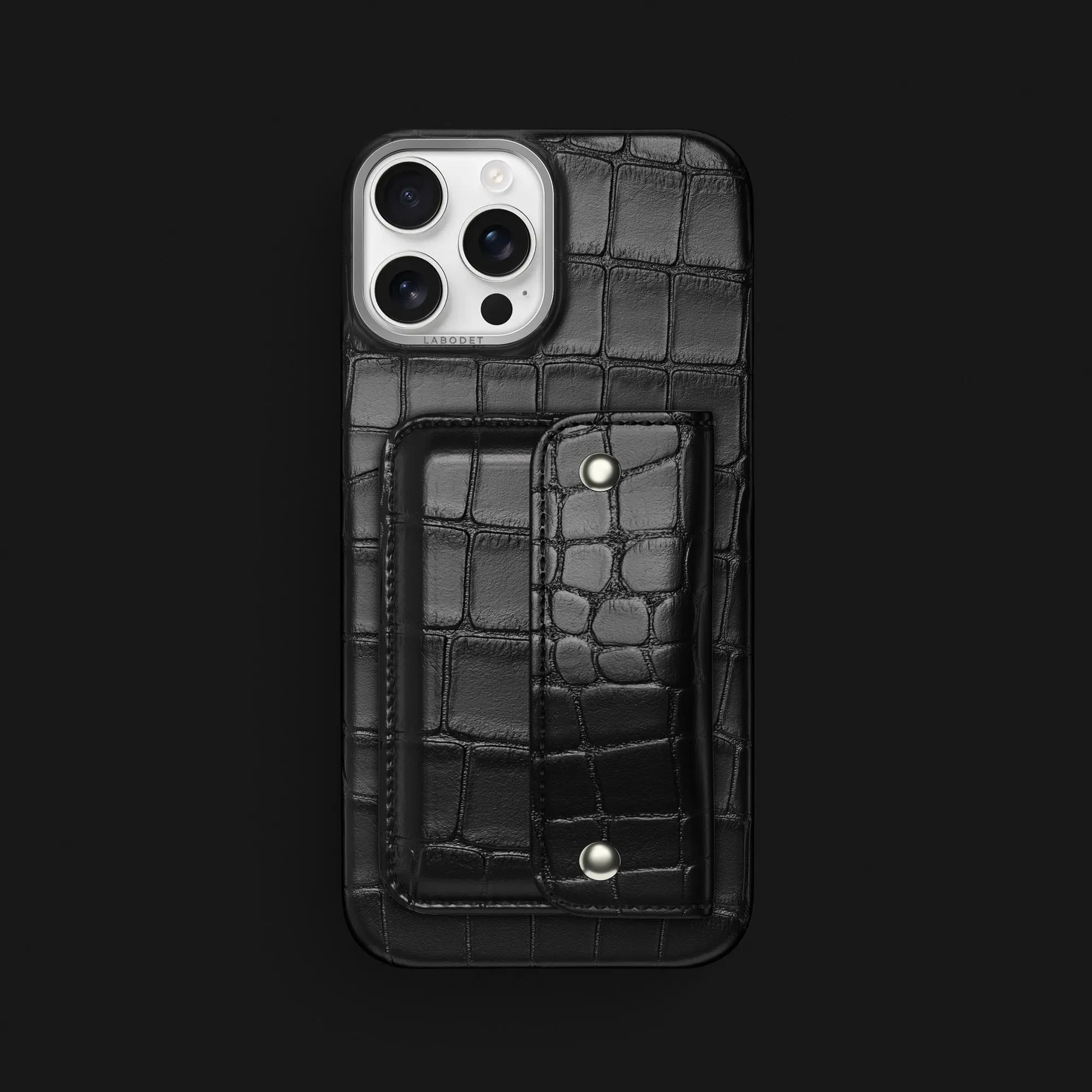 Envelope Case Edition Black For iPhone 16 Pro Max In Alligator Minimal Aesthetic Touch