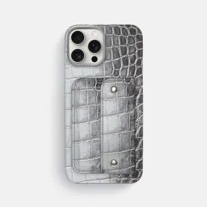 Envelope Case For iPhone 16 Pro Max In Himalayan Crocodile Luxury Coating Everyday Look