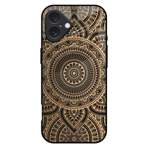 Personal Style Durable Accessory Luxury Mandala Glass Case for iPhone 16 Plus