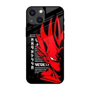 Scratch Barrier Red Vegeta Glass Case for iPhone 14 Plus