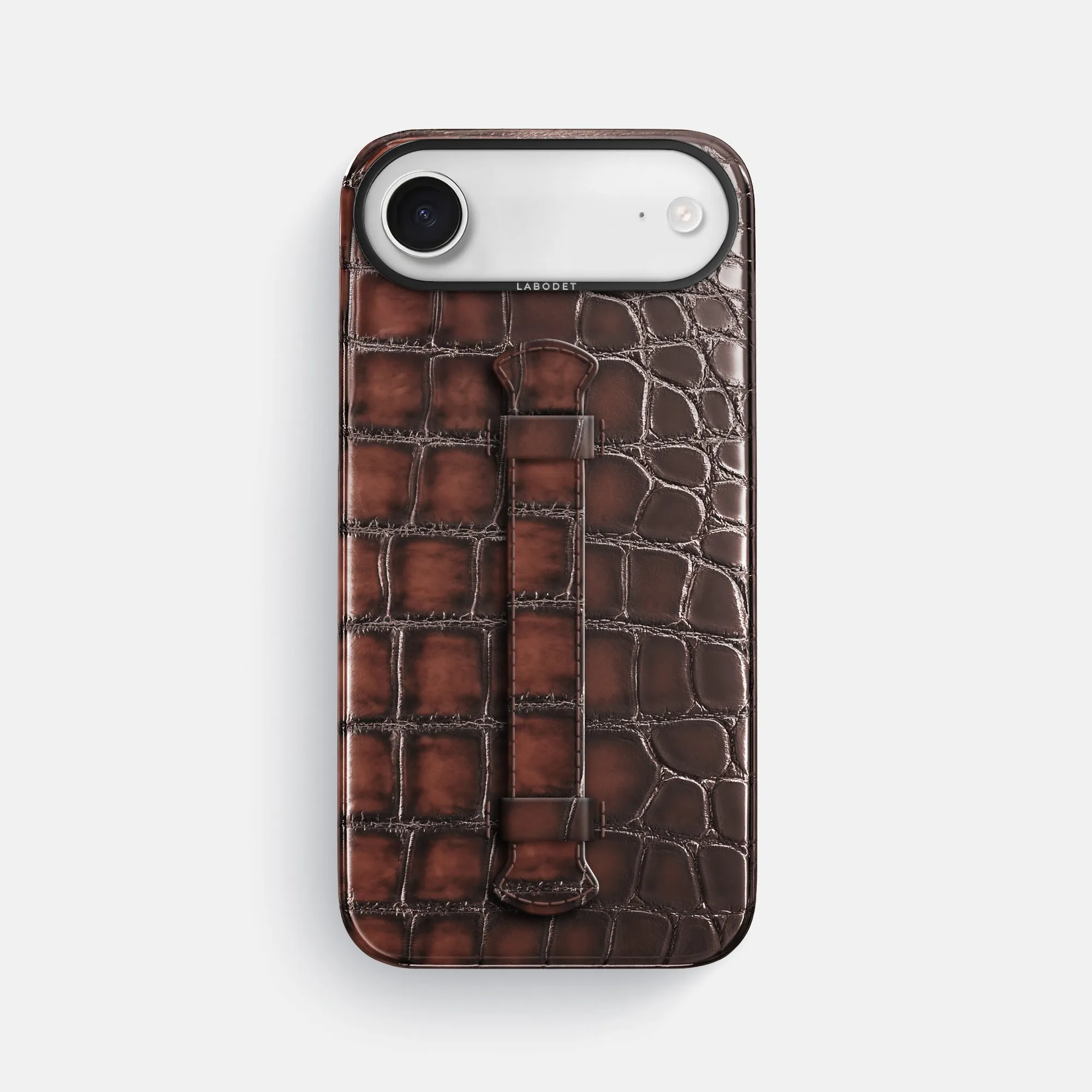 Center Handle For iPhone 17 Air In Patina Alligator Flexible Pattern