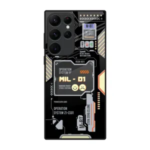 Exposed Parts Glass Case for Samsung Galaxy S22 Ultra 5G Matte Texture Layer Smooth Fit