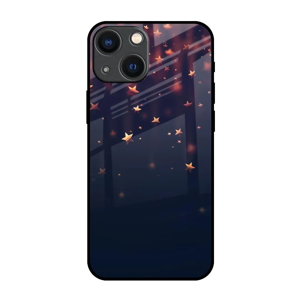 Falling Stars Glass Case For iPhone 14 Plus Lightweight texture