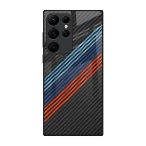 Carbon Inspired Glass Case for Samsung Galaxy S22 Ultra 5G Office Accessory