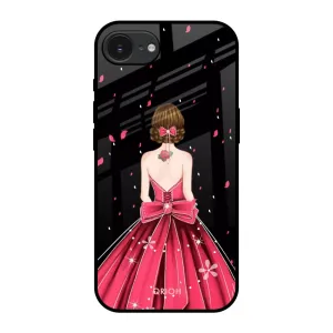 Fashion Princess Glass Case for Apple iPhone 16e Soft Protection Layer Lightweight Shell