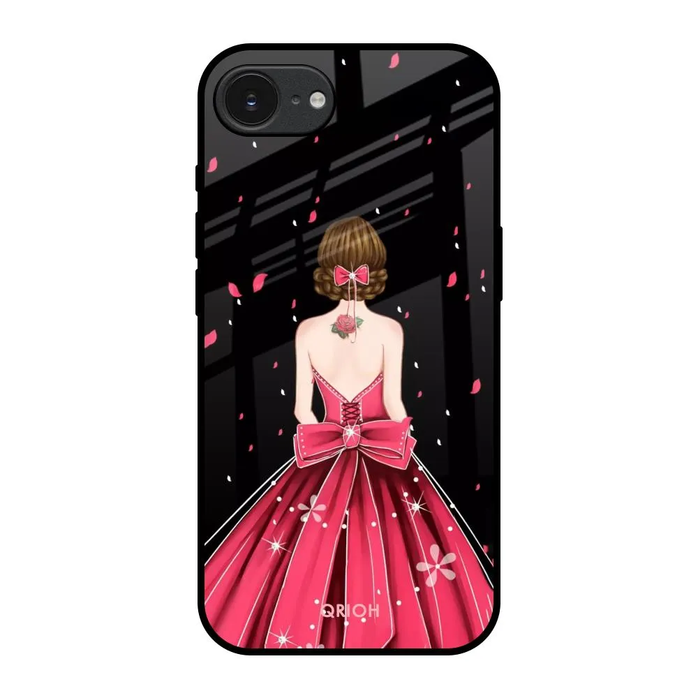 Fashion Princess Glass Case for Apple iPhone 16e Soft Protection Layer Lightweight Shell