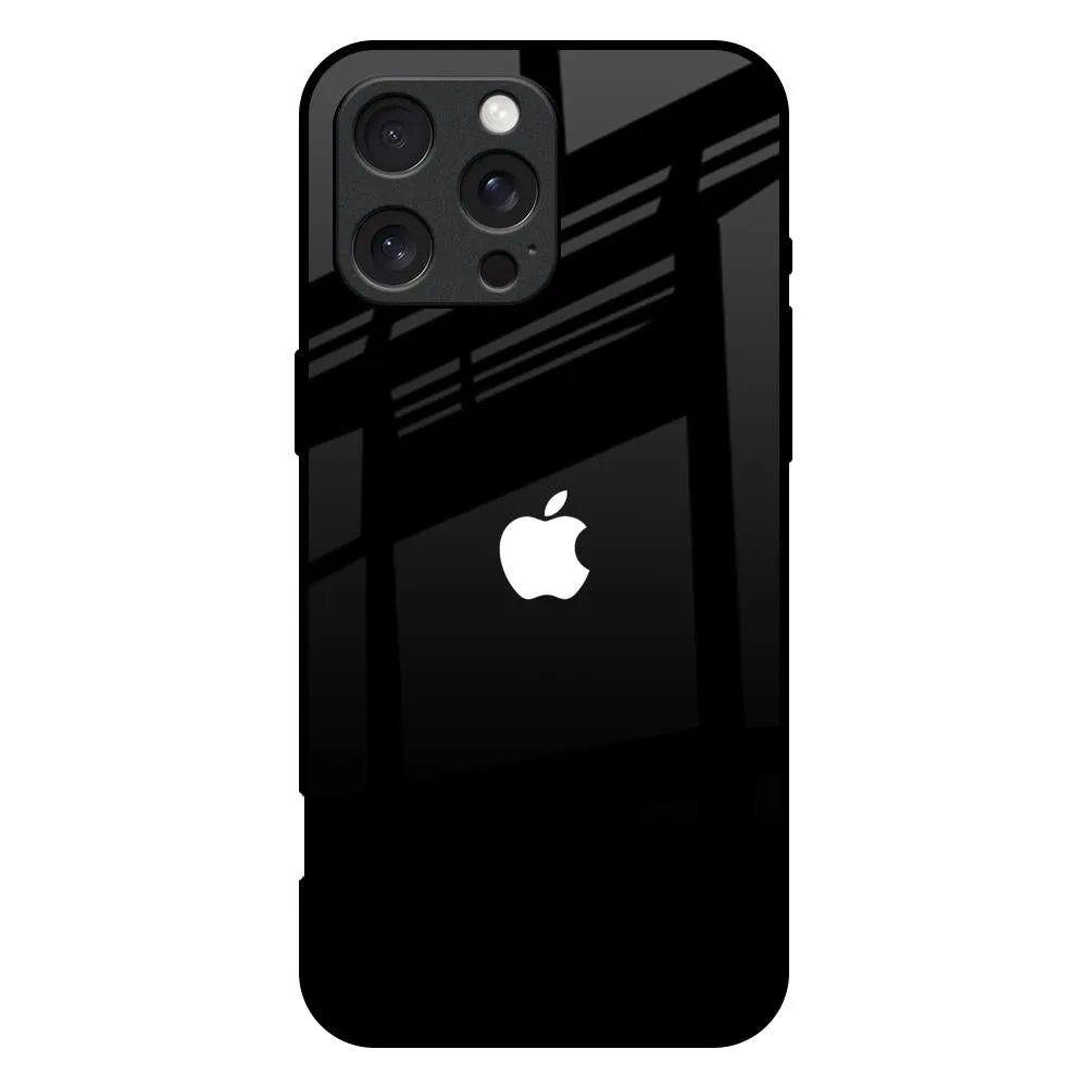 Jet Black Glass Case for iPhone 16 Pro Max Minimal Feature