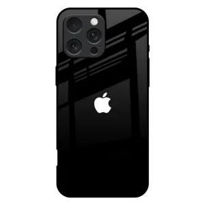 Jet Black Glass Case for iPhone 16 Pro Max Minimal Feature