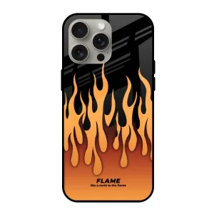 Fire Flame Glass Case for iPhone 15 Pro Max Flexible structure