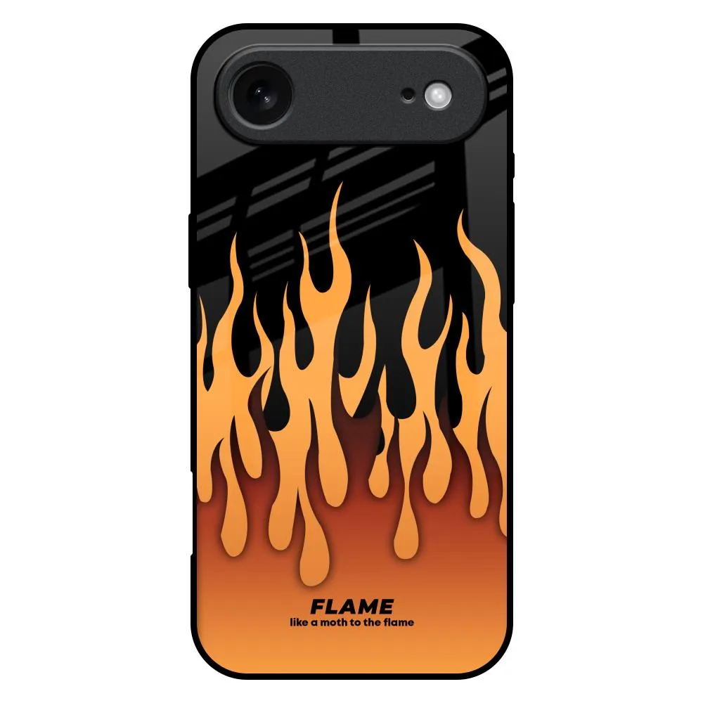 Fire Flame Glass Case for iPhone 17 Air Smooth Pattern
