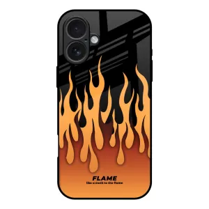 Fire Flame Glass Case for iPhone 17 Chic Accessory