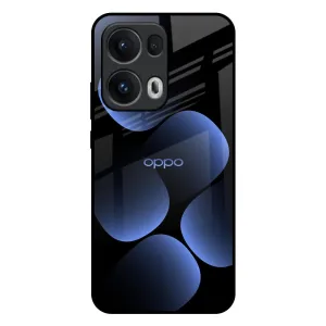 Five Blue Spots Glass Case for Oppo Reno13 Pro 5G Matte Surface Design Chic Accessory