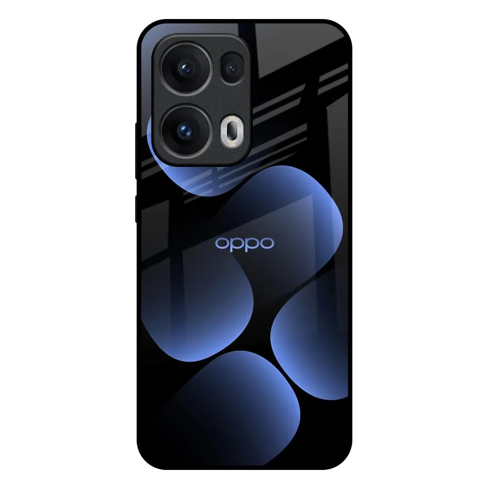 Five Blue Spots Glass Case for Oppo Reno13 Pro 5G Matte Surface Design Chic Accessory