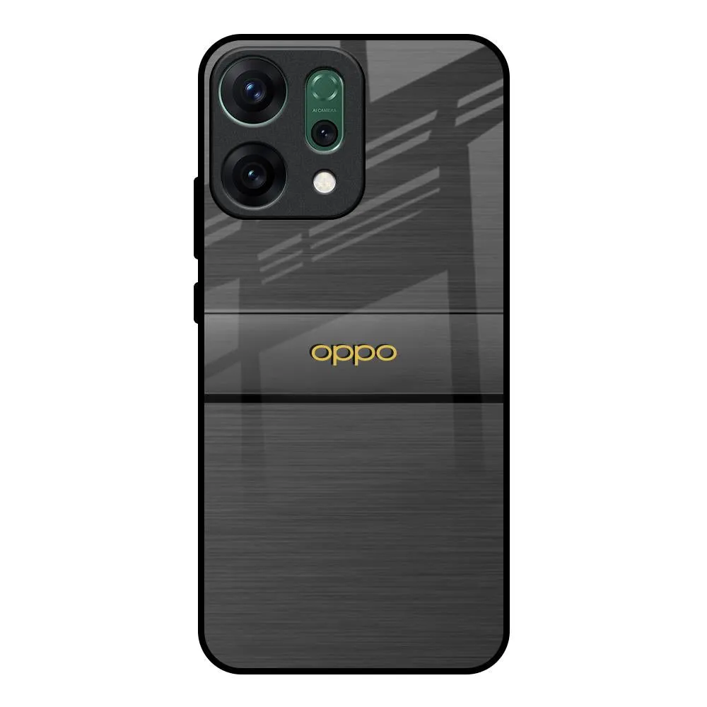 Grey Metallic Glass Case For Oppo Reno14 Pro 5G Compact Pattern