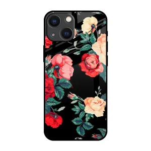 Grip Assist Polished Style Floral Bunch Glass Case For iPhone 14 Plus