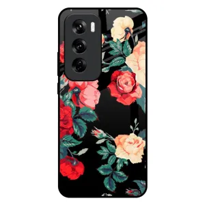 Floral Bunch Glass Case For Oppo Reno 12 Pro 5G Lightweight accessory