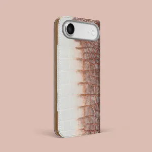Smooth Feel Surface Folio Case 1/1 African For iPhone 17 Air In Himalayan Crocodile