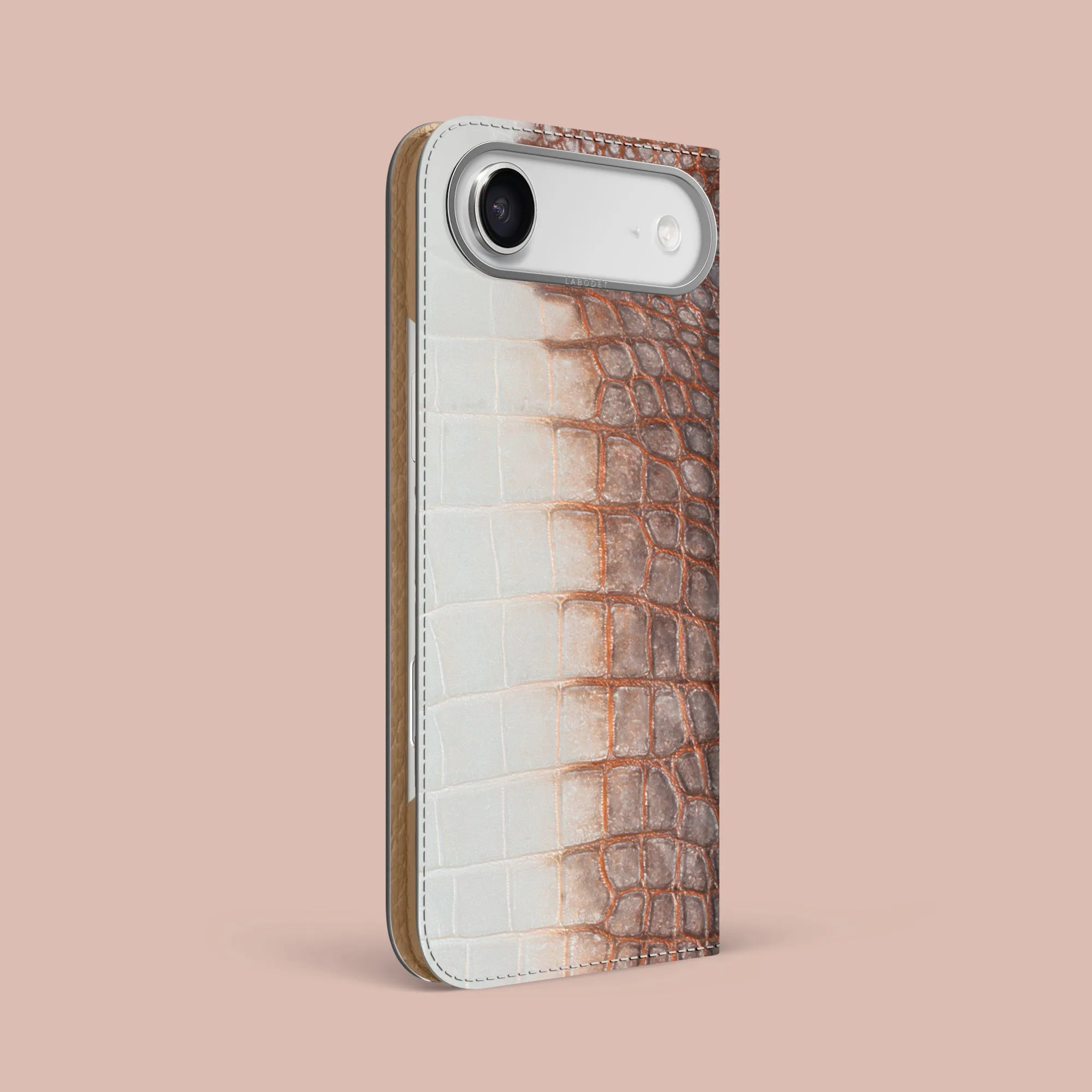 Smooth Feel Surface Folio Case 1/1 African For iPhone 17 Air In Himalayan Crocodile