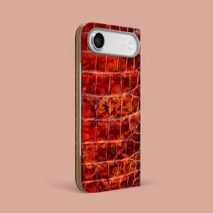 Folio Case 1/1 Amber For iPhone 17 Air In Alligator Modern Pattern Style