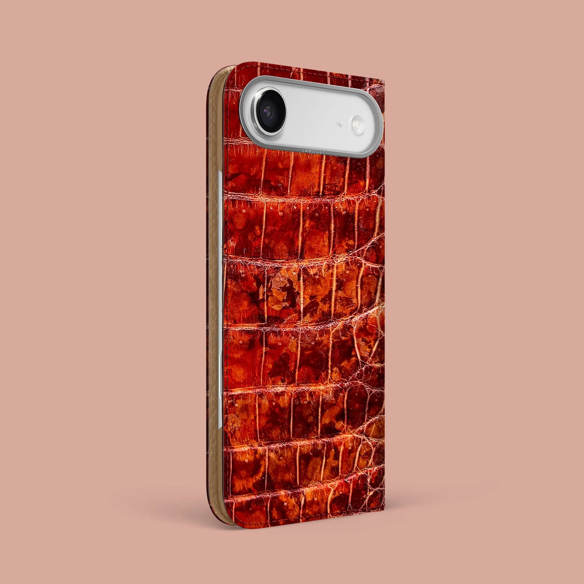 Folio Case 1/1 Amber For iPhone 17 Air In Alligator Modern Pattern Style