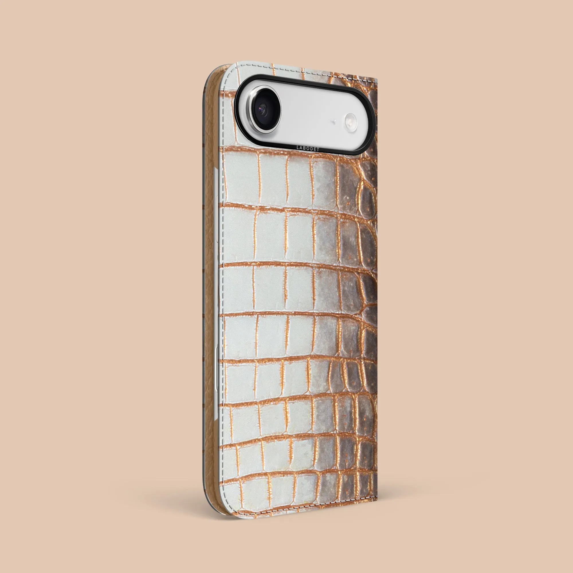 Soft Touching Folio Case 1/1 Aztec For iPhone 17 Air In Himalayan Crocodile