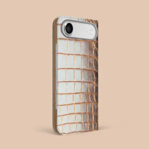 Folio Case 1/1 Aztec For iPhone 17 Air In Himalayan Crocodile Minimal Design