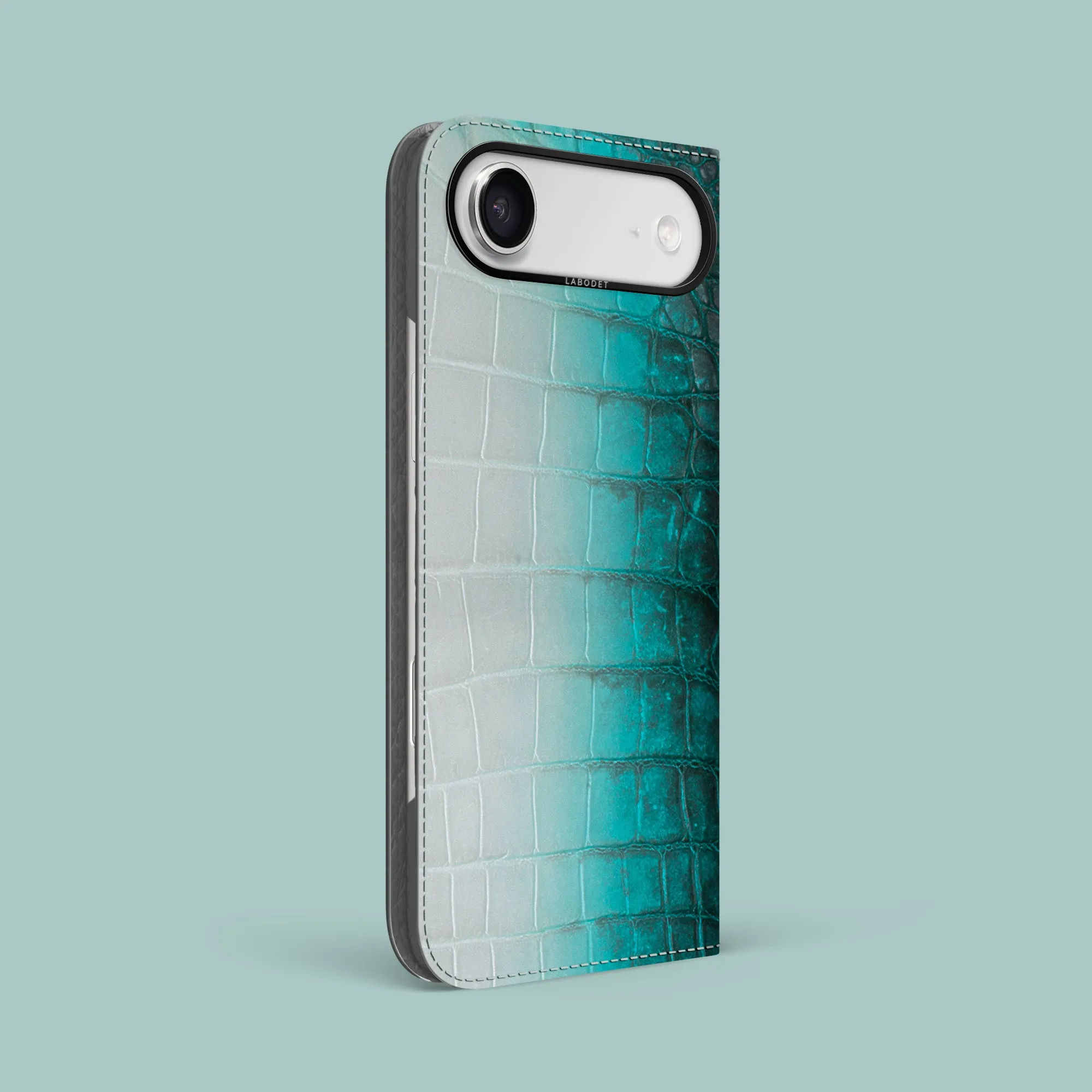Slim Protection Modern Accessory Folio Case 1/1 Turquoise For iPhone 17 Air In Himalayan Crocodile