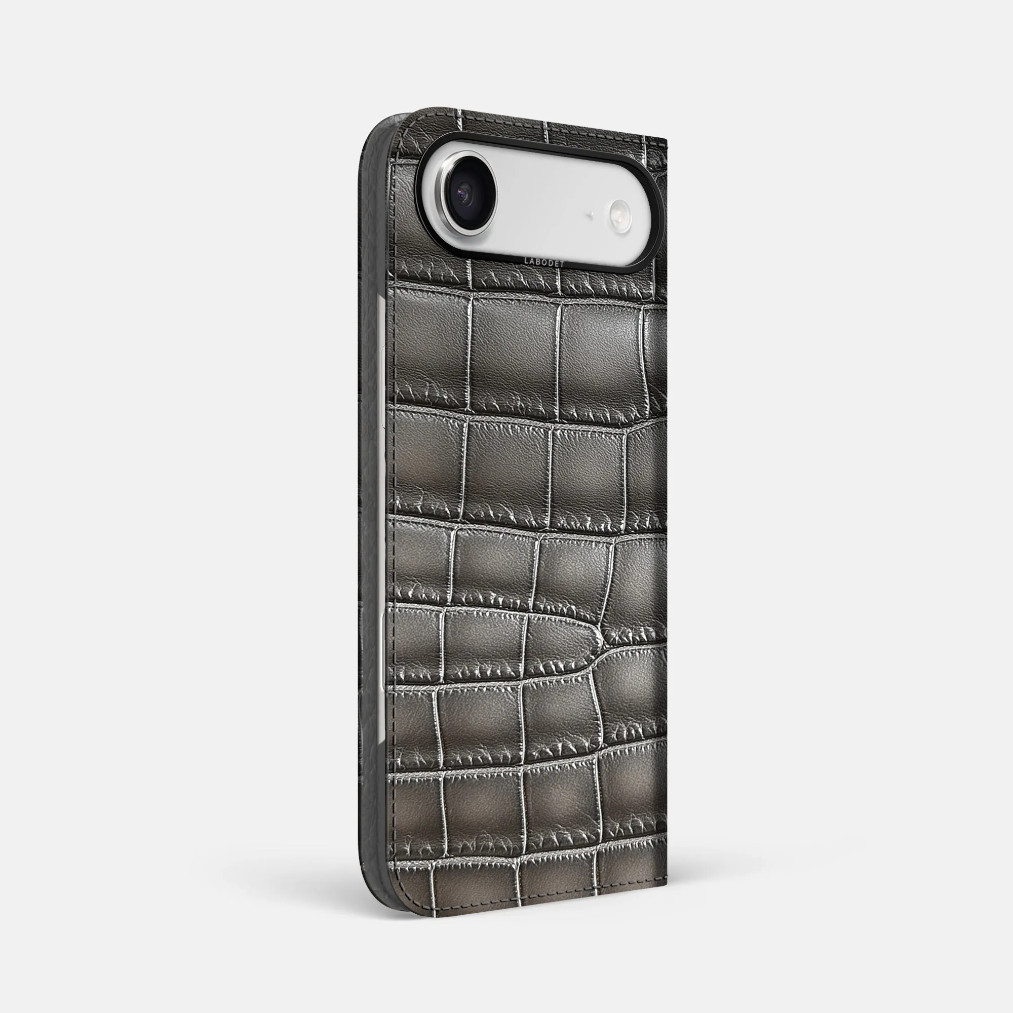 Folio Case For iPhone 17 Air In Patina Alligator Polished Edge Soft Layer Texture