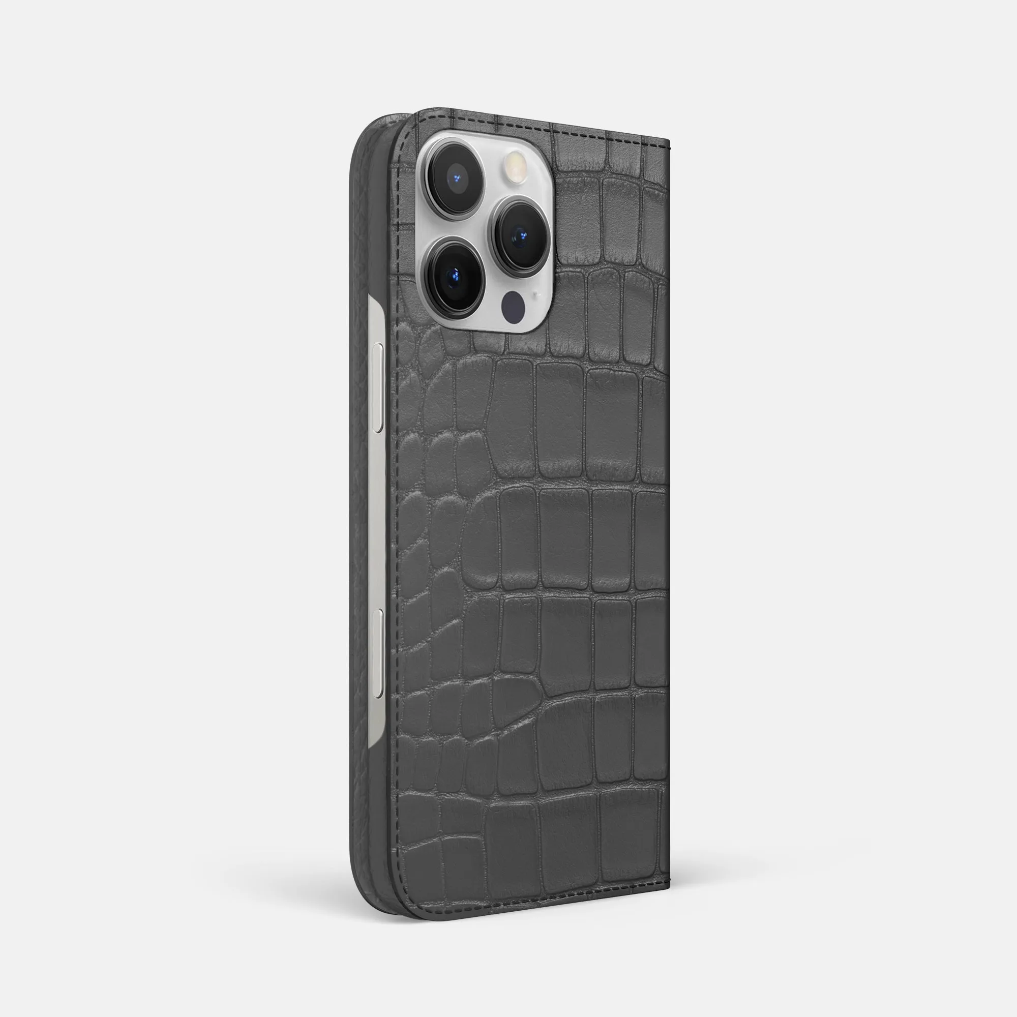 Folio Slim Case For iPhone 16 Pro Max In Alligator everyday elegance