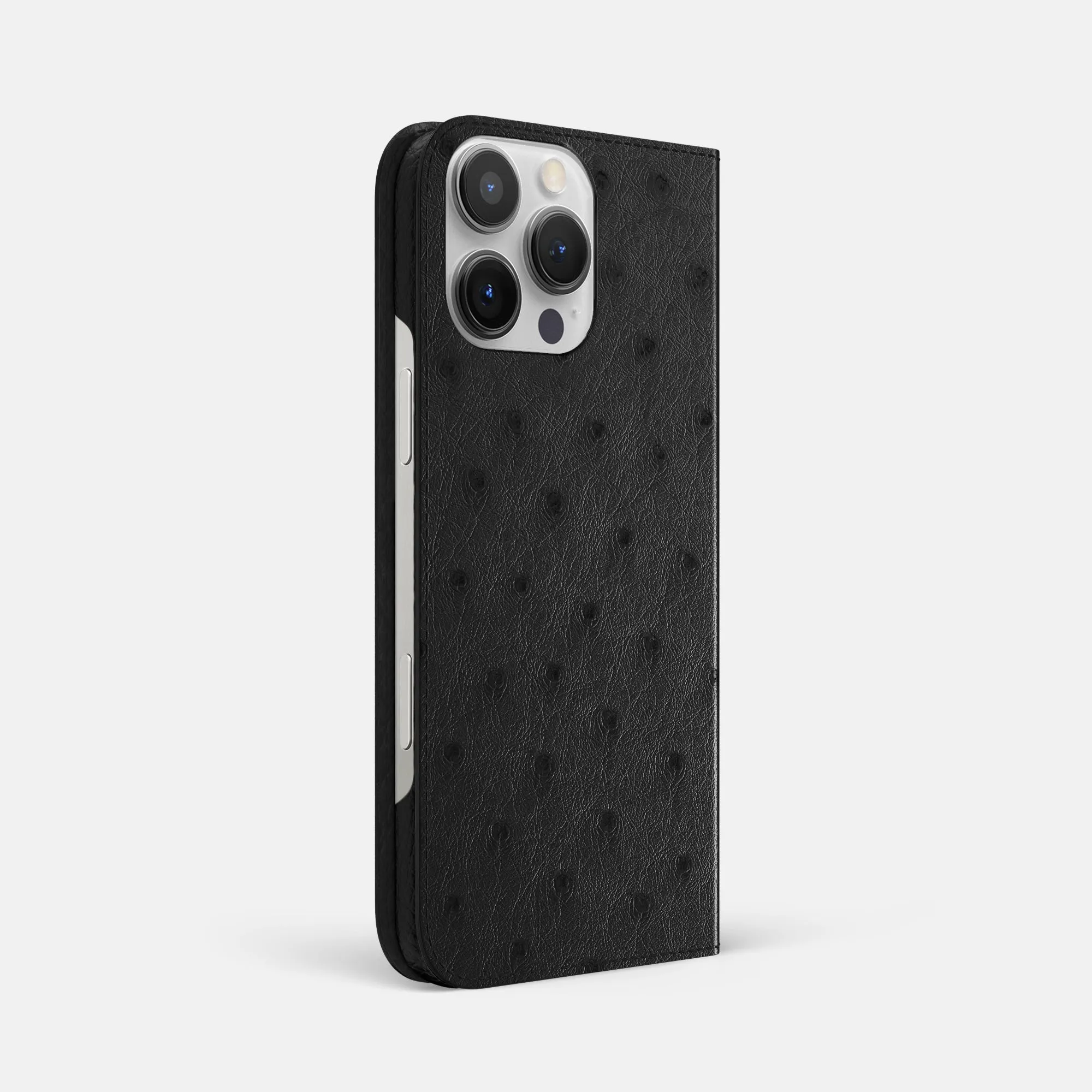 Anti Scratch Layer Folio Slim Case For iPhone 16 Pro Max In Ostrich