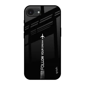 Premium Surface Follow Your Dreams Glass Case for Apple iPhone 16e