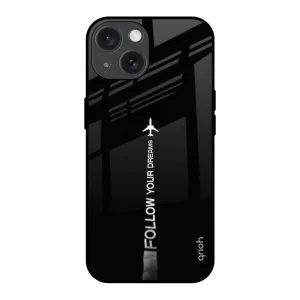 Rugged Design Durable Grip Follow Your Dreams Glass Case for iPhone 15