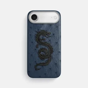 Classic Case With Carbon Dragon For iPhone 17 Air In Ostrich Soft Shape Premium Surface Texture