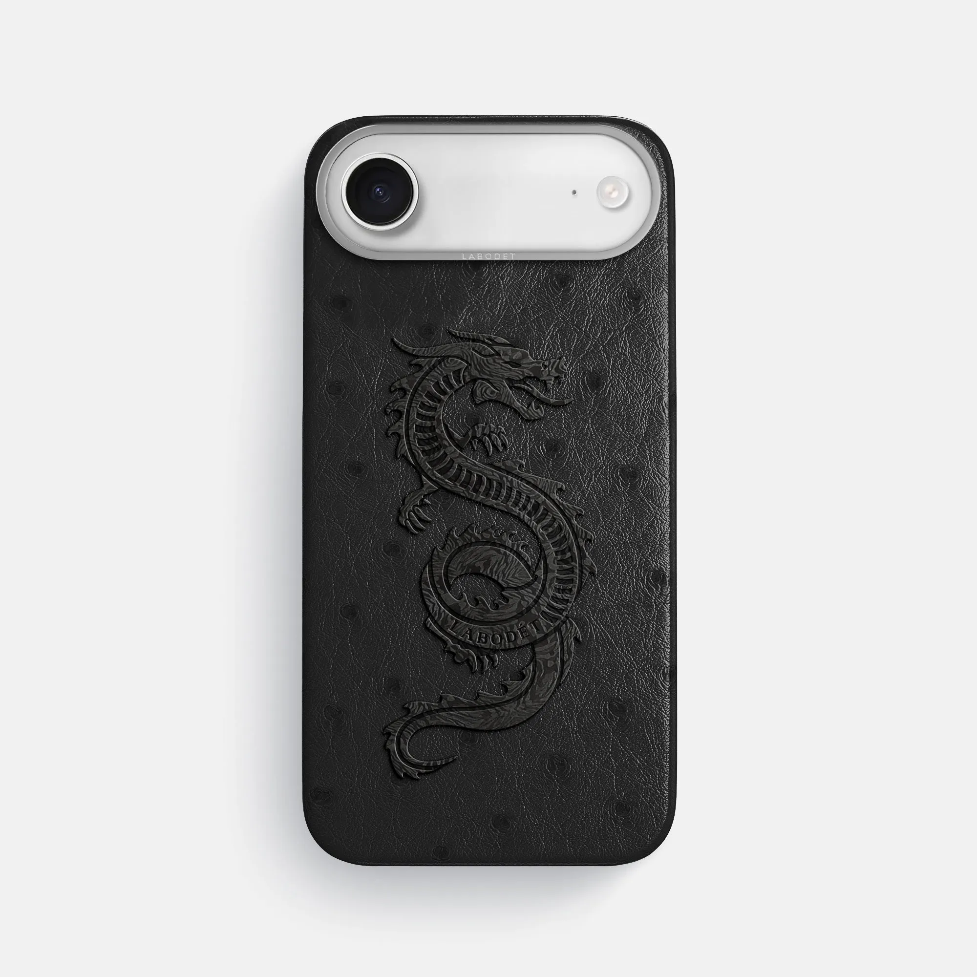 Hybrid Material Elegant Edge Classic Case With Carbon Dragon For iPhone 17 Air In Ostrich