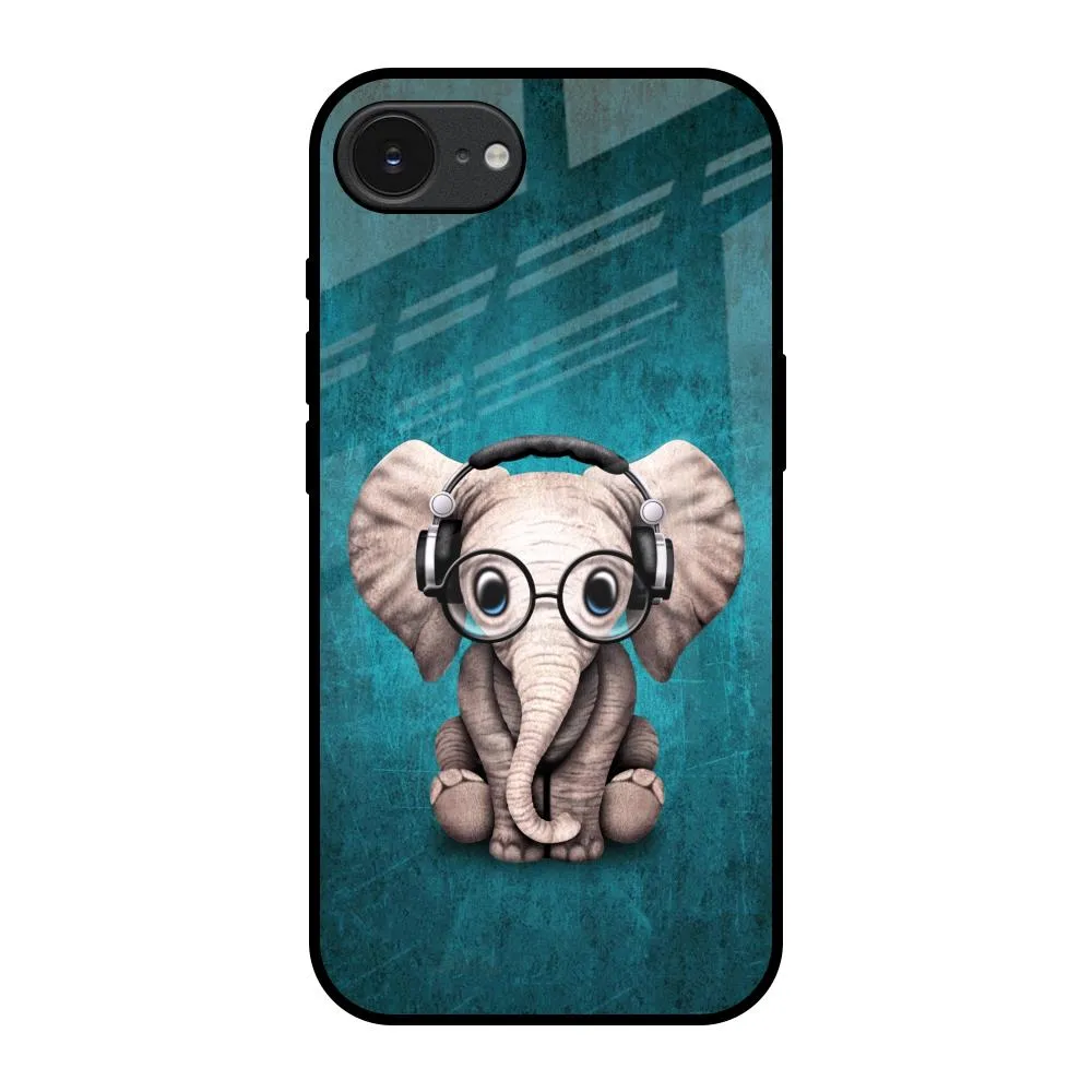 Sleek Detail Adorable Baby Elephant Glass Case For Apple iPhone 16e